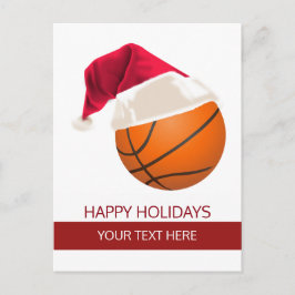 Jul basketboll boll Santa hatt postkort Helg Vykort