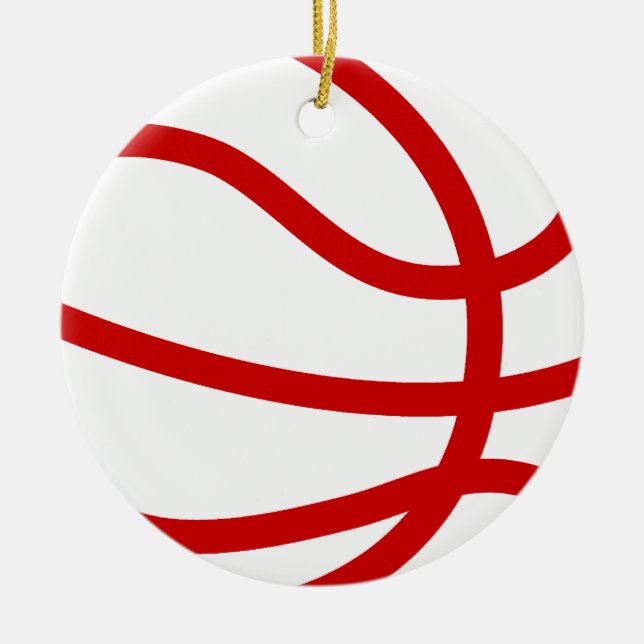 jul basketboll julgransprydnad keramik (Framsidan)