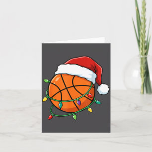 Jul Basketboll Julhatt inslagen i lampor H Kort