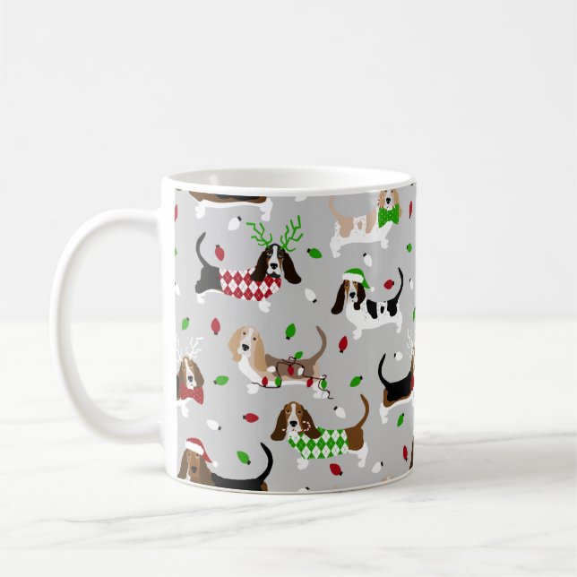 Jul Basset Hound Coffee Mugg (Vänster)