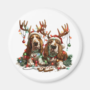 Jul Basset Hound Hundar Magnet