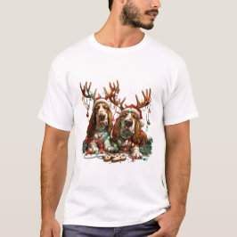 Jul Basset Hound Hundar T Shirt