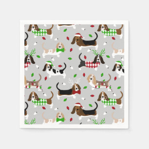 Jul Basset Hound Napkins Pappersservett