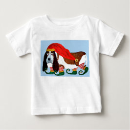 Jul Basset Hound Tomte T Shirt