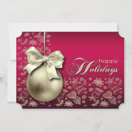 Jul Bauble-inbjudan till julfest Inbjudningar