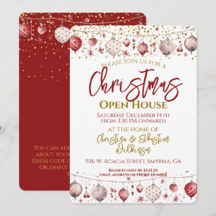 Jul Bauble Open House Inbjudningar