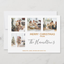 Jul Bauble Patterned 4 Photo Personlig Julkort