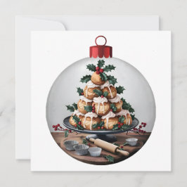 Jul Bauble Profiteroles Baker Inbjudningar