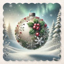 Jul Bauble Underlägg Olika Shapes Gift Papper