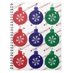 Jul Baubles Anteckningsbok Med Spiral