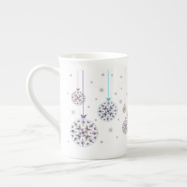 Jul Baubles Bone China Mugg Benporslin Mugg (Vänster)