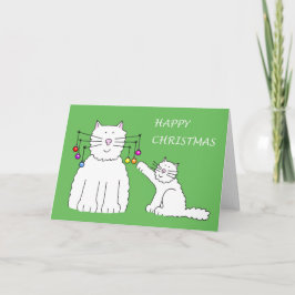 Jul Baubles Cat och Kitten Helgkort