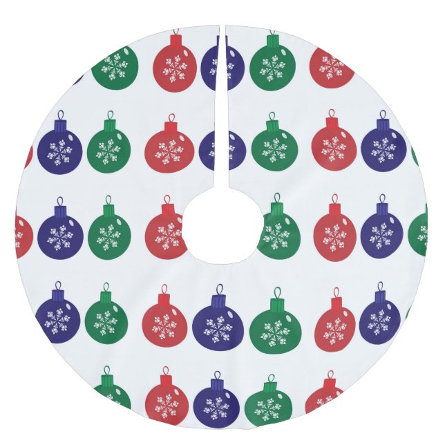 Jul Baubles Träd Skirt Julgransmatta Borstad Polyester (Framsidan)