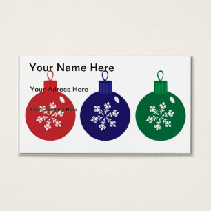 Jul Baubles Visitkort