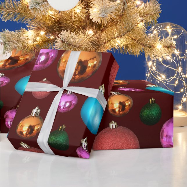 Jul Baubles Wrapping Papper Presentpapper (Helgdagar)
