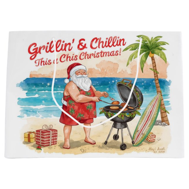 Jul BBQ Tomte på stranden Florida  (Framsidan)