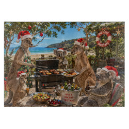 Jul BBQ vid havet med kängurus och koalor