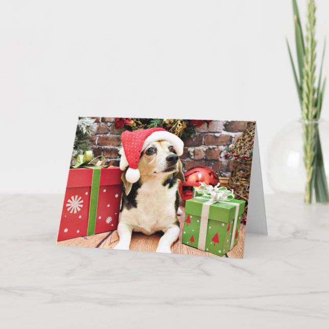 Jul - Beagle - borggård Helgkort (Framsida)