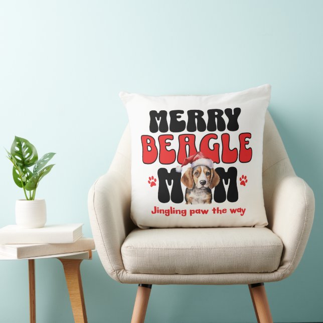 Jul-Beagle Hund Mamma Kudde (Stol)