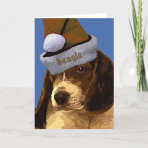 Jul Beagle Puppy Helgkort