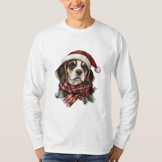 Jul Beagle T Shirt (Framsida)