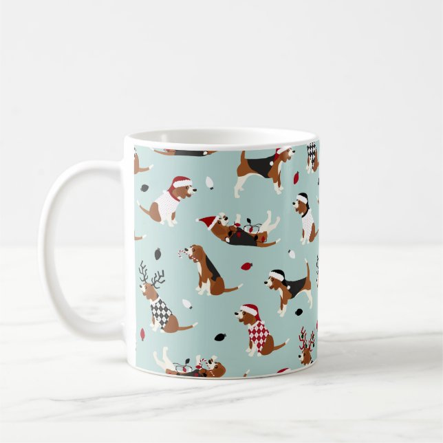 Jul Beagles Blue Coffee Mugg (Vänster)
