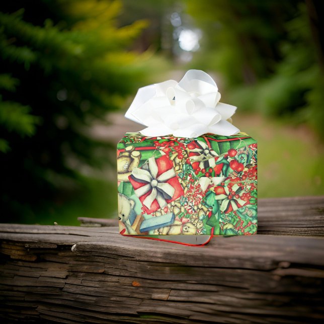 Jul Bears Flygplan Leksaker | Papper radbrytning Presentpapper (Skapare uppladdad)