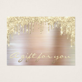 Jul Beauty Salon Guld Gift Certificate Metall Visitkort