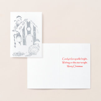 Jul Beaver Chalet Decorated Finare Foil Card Folierat Kort