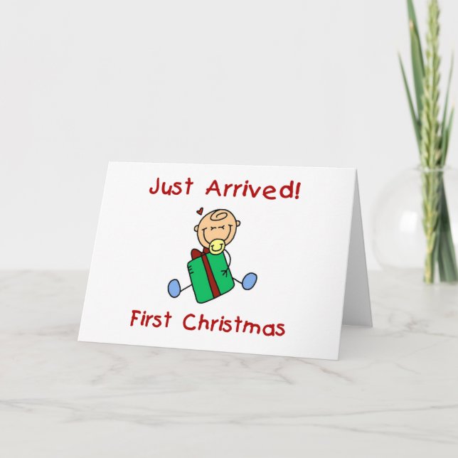 Jul Bebis Pojke Nyligen Anlända T-Shirts och Gåvor Helgkort (Framsida)