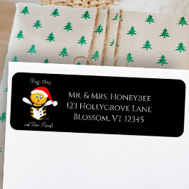 Jul Bee Sjungande Bee Glad! Returadress Etikett