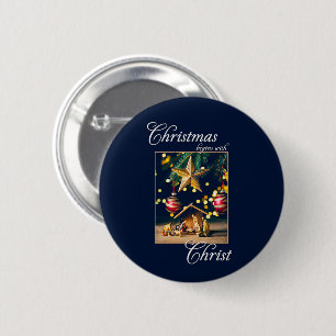 Jul Begins WIth Kristus Natiativitet Knapp