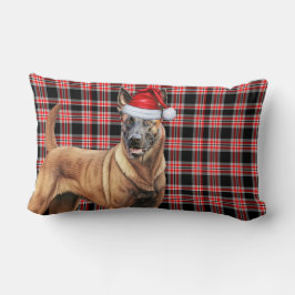 Jul belgisk Malinois Hund Red Play Helgdag Lumbarkudde