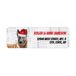 Jul Belgiska Malinois Hund Helgdag Adress Returadress Etikett