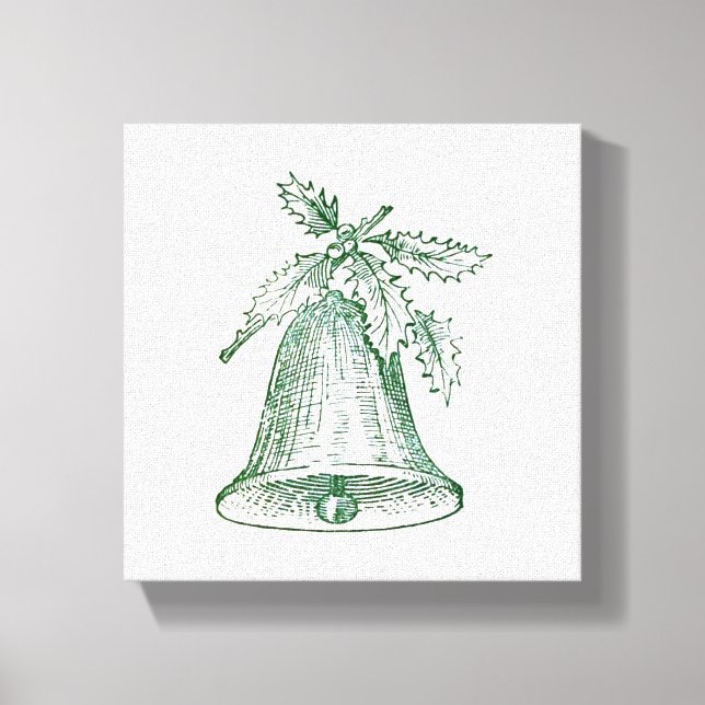 Jul Bell med Holly Canvastryck (Framsida)