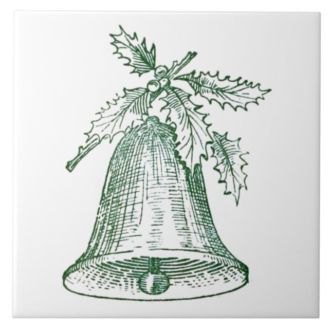 Jul Bell med Holly Kakelplatta (Framsidan)