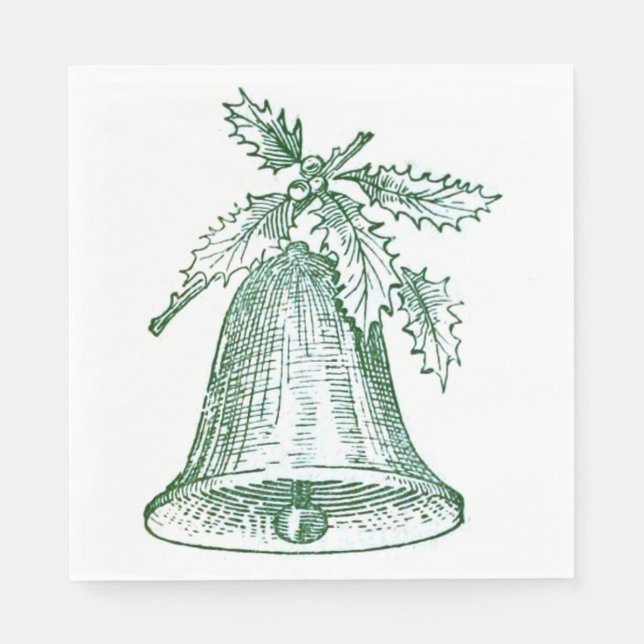 Jul Bell med Holly Pappersservett (Framsidan)