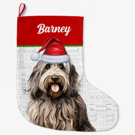 Jul Bergamasco med Hund Namn Stor Julstrumpa