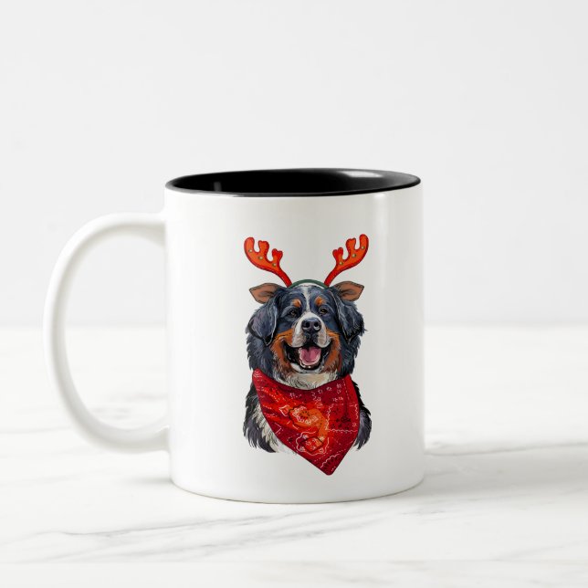 Jul Berner Sennenhund Två-Tonad Mugg (Vänster)