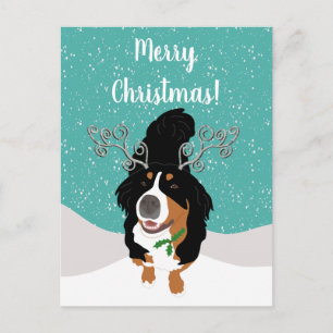 Jul Bernese Hund Gift Card Vykort