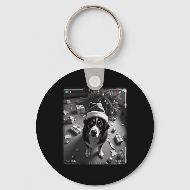 Jul Bernese Mountain Dog Caught On Camera  Nyckelring (Framsida)