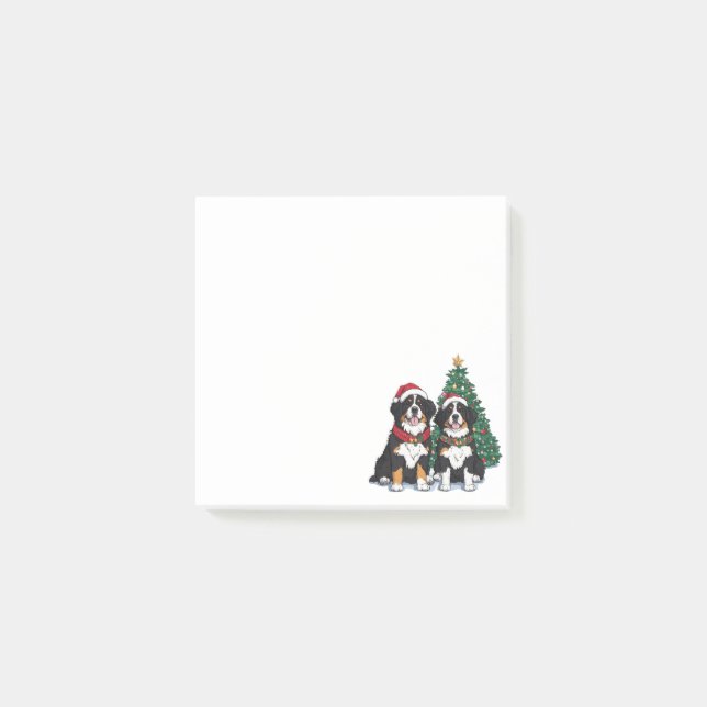Jul Bernese Mountain Dogs Post-it Block (Framsida)