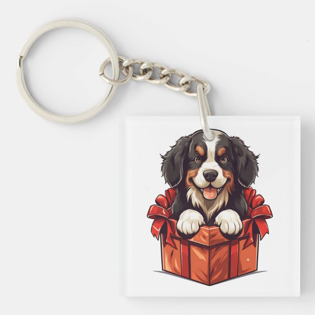Jul Bernese Mountain Hund Gift Box (Framsidan)
