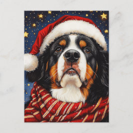 Jul Bernese Mountain Hund Vykort