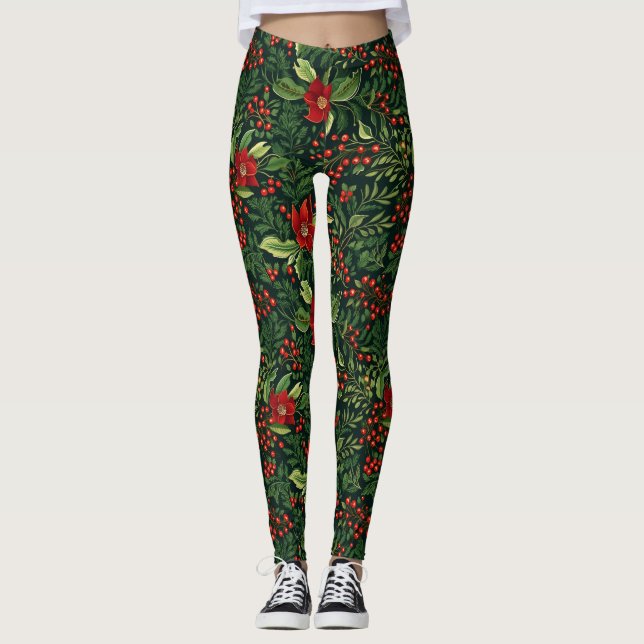 Jul Berries Flowers Leggings (Framsida)