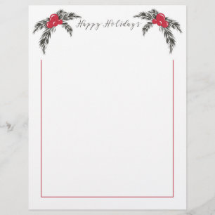Jul Berries Glad helg Letterhead