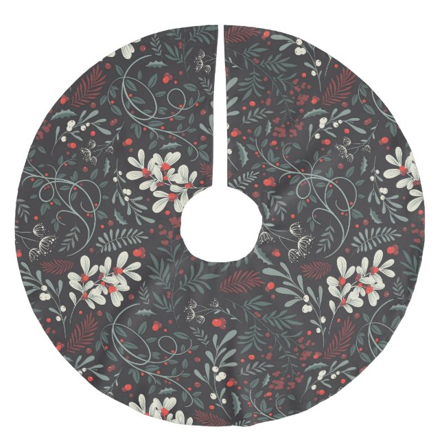 Jul Berries Julgransmatta Borstad Polyester (Framsidan)