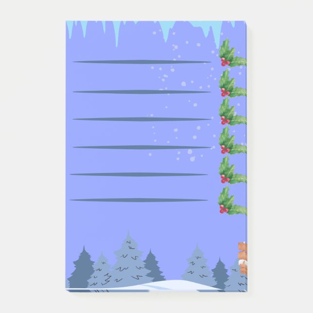 Jul Berries - Snowy Forest Post-it Notes Block (Framsida)
