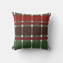 Jul Berry Plaid Snöflingor Festive Högtid Kudde