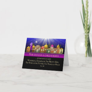 Jul - Bethlehem Isaiah 9:6 - Star Helgkort